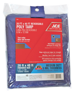 TARP POLY BLUE/BRN20X40