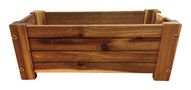 NS RECT WOOD PLANTER 16"