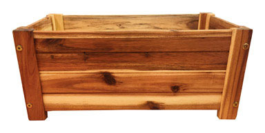 NS RECT WOOD PLANTER 19"