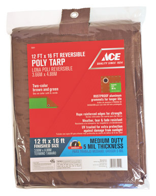 Tarp Poly Brn/grn 12x16