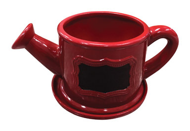 FLOWER TEAPOT RED