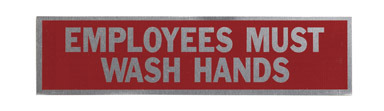 Sign Empl Wash Hand2x8