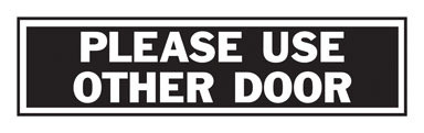 SIGN USE OTHER DOOR2X8"