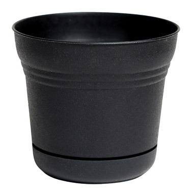 FLOWERPOT SATURN BLK 5"