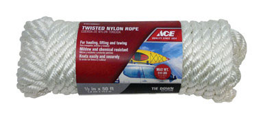 TWSTD NYLON ROPE 1/2X50'