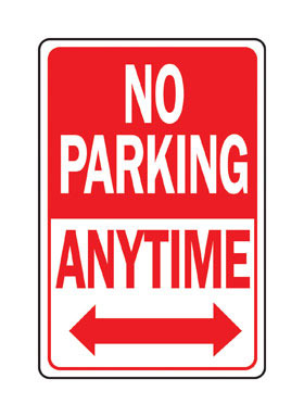 SIGN NO PARK12X18" ALUM