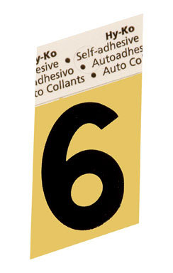 NUMBER"6"GOLD1-1/2"ALUM