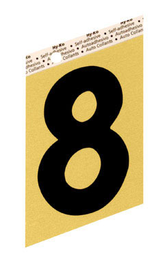 Number"8" Gold 3.5" Alum