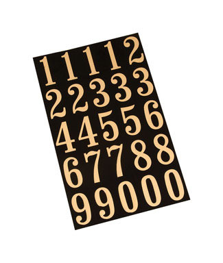 Numbers 3" Gold Mylar