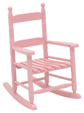 KIDS WOOD ROCKER PINK