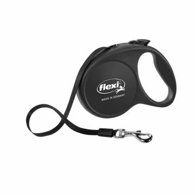 Leash Retrctb Blk Lg 16'