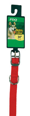 DOG COLLAR NYL 5/8X14RED