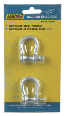 SHACKLE-GALVANIZED 1/4"