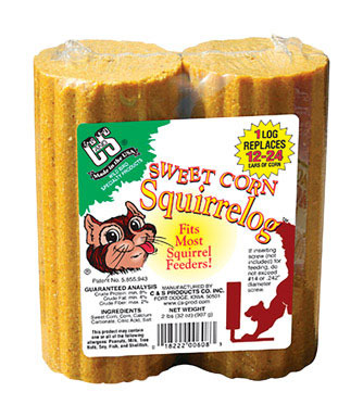 CORN SQUIRREL LOG 2/PK