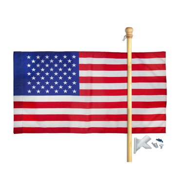 Us Flag Set Nylon2.5x4ft