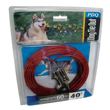 Cable Dog Tie Out 40'lrg