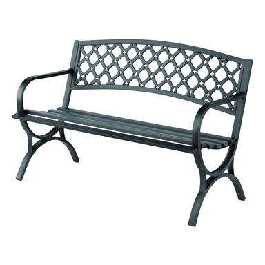 LA STEEL PARK BENCH BLK