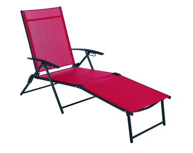 FOLDING SLING CHAISE RED