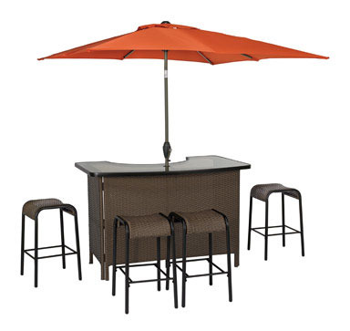 FIJI WICKER BAR 6PC