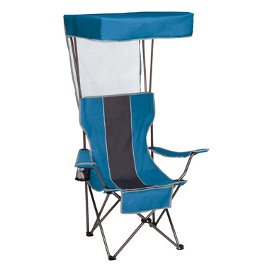 CANOPY CHAIR - BLUE/RUST