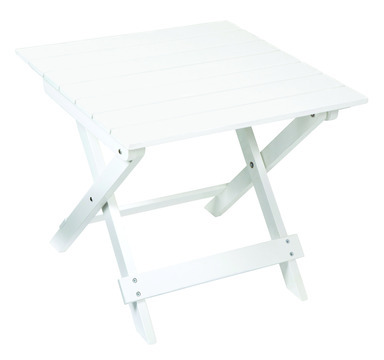 WOOD SIDE TABLE - WHITE