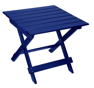 WOOD SIDE TABLE - BLUE