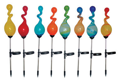 BLOWN GLASS SOLAR STAKE