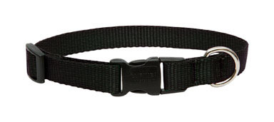 Dog Collar 9-14" Adj Blk