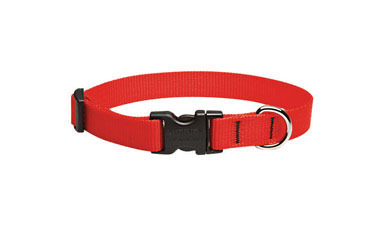 DOG COLLAR 9-14" ADJ RED