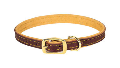 DOG LETHR COLLAR 1X19"