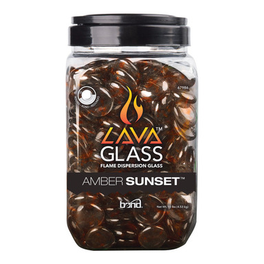 FIREPIT GLASS AMBR 10LB