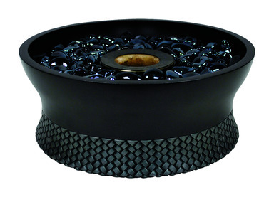 TIKI FIREPOT 10"W BLACK