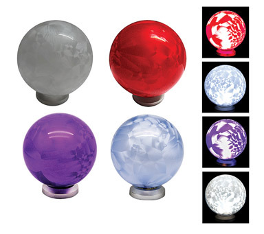 FROSTED GLOBE W/LED 6"