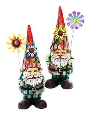 GARDEN GNOME W/FLOWER17"