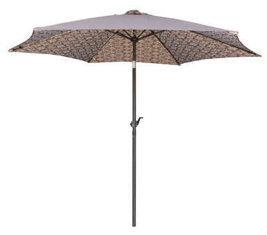 UMBRELLA 9FT TAN 6RIB