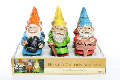 COLORFUL GNOMES STATUARY