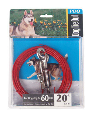 Cable Dog Tie Out 20'lrg