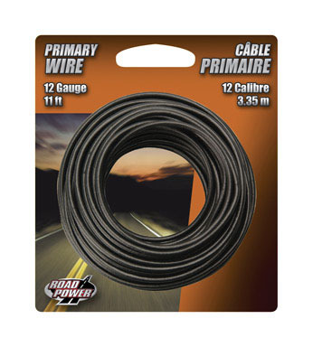 WIRE PRIMARY 12GA11' BLK