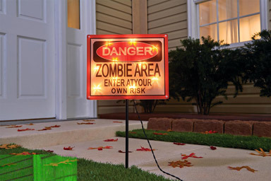 Danger Zombie Lawn Sign