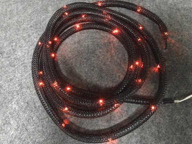 Led Mesh Rope Blk/orng9'