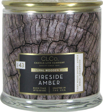 JAR CANDLE FIRESID AMBER