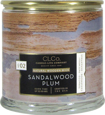 JAR CANDLE SNDLWD PLUM