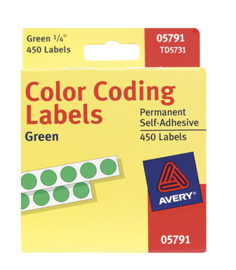 COLOR LABEL DOTS GREEN