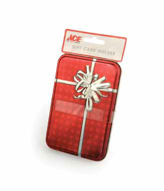 Gift Card Tin Red/silver