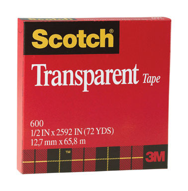 TRANSPRNT TAPE1/2X2592"