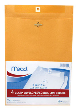 Envelope Manilla9x12 Pk4