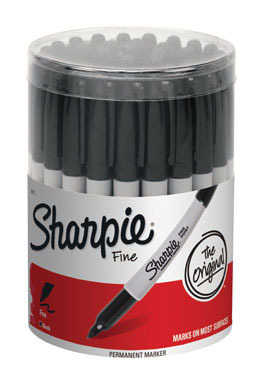 SHARPIE MARKR FIN PT BLK