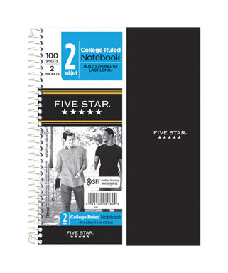 Five Star Notebook 9.5x6