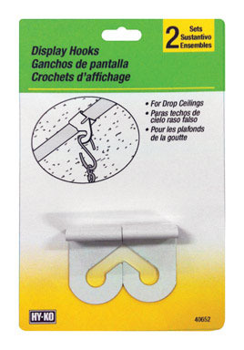 CEILING HOOK WHITE 2PK