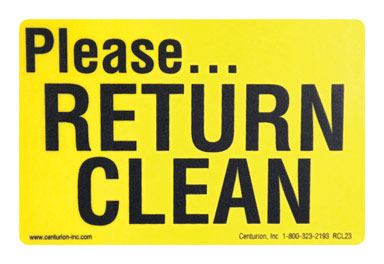 RETURN CLEAN DECAL PK25